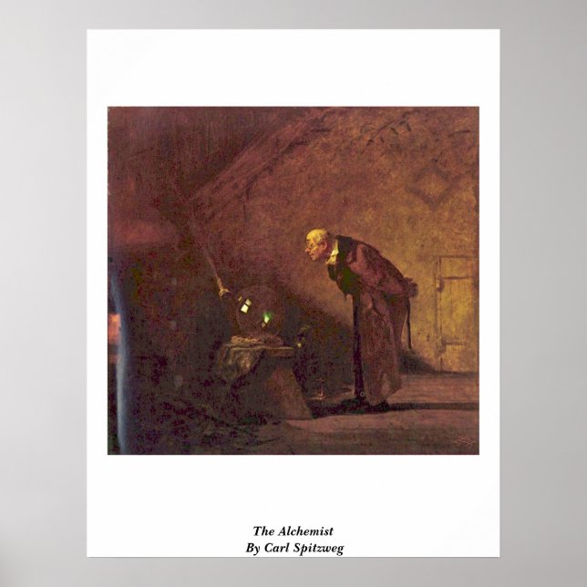 Póster The Alchemist By Carl Spitzweg (Frente)