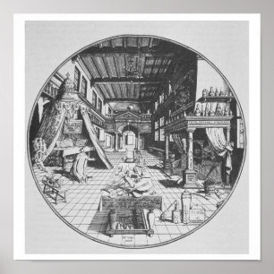 Póster The Alchemist in his Laboratory, from 'Amphitheatr