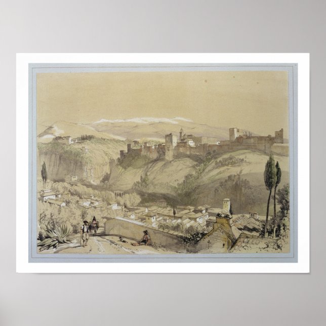 Póster The Alhambra from the Albay, from 'Sketches and Dr (Frente)