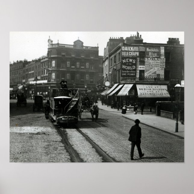 Póster The Angel, Islington, Londres, c.1890 (Frente)