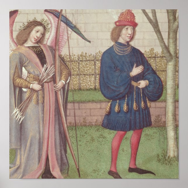 Póster The Angel of Love appearing to a lover in garden (Frente)