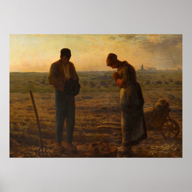 Póster The Angelus, 1857-1859 por Jean-Francois Millet (Frente)