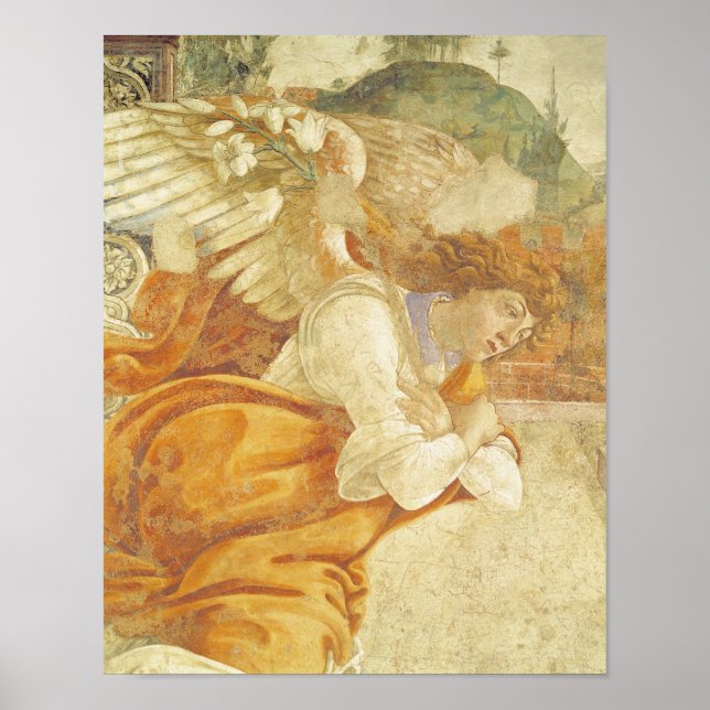 Póster The Annunciation, detail of the Archangel (Frente)
