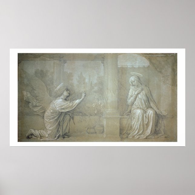 Póster The Annunciation, preparatory cartoon for the Capp (Frente)