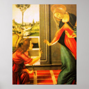 Póster The Annunciation Virgin Mary and Archangel Gabriel