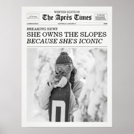 Póster The Apres Times Periódico Ella Posee Las Laderas