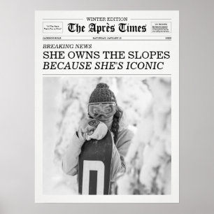 Póster The Apres Times Periódico Ella Posee Las Laderas