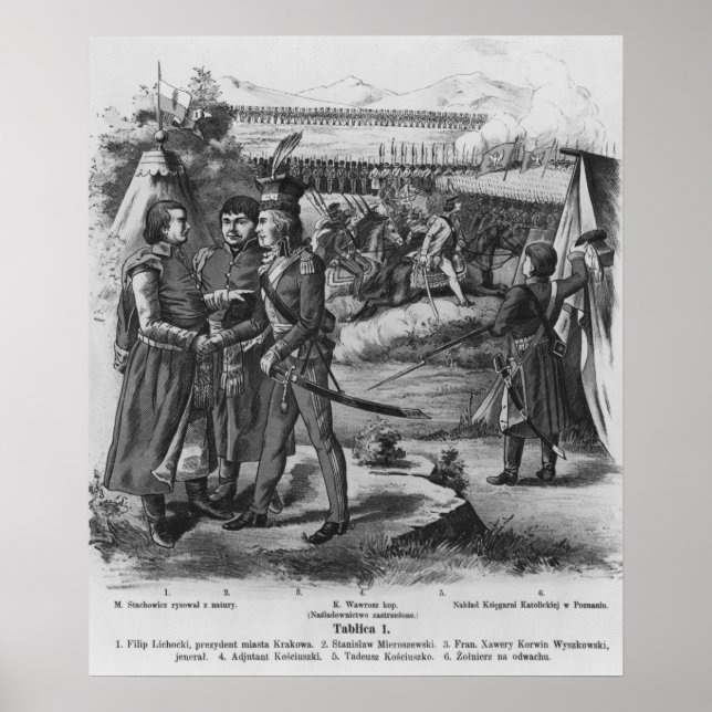 Póster The army of Tadeusz Kosciuszko, 1794 (Frente)