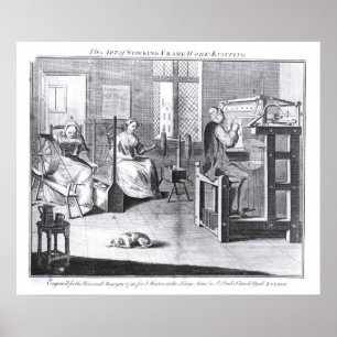 Póster The Art of Stocking-Frame-Work-Knitting
