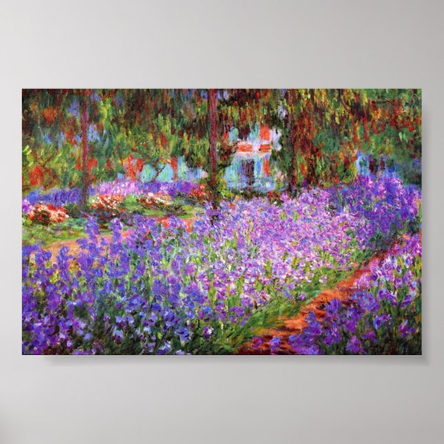 Póster The Artist's Garden at Giverny by Monet Poster (Frente)