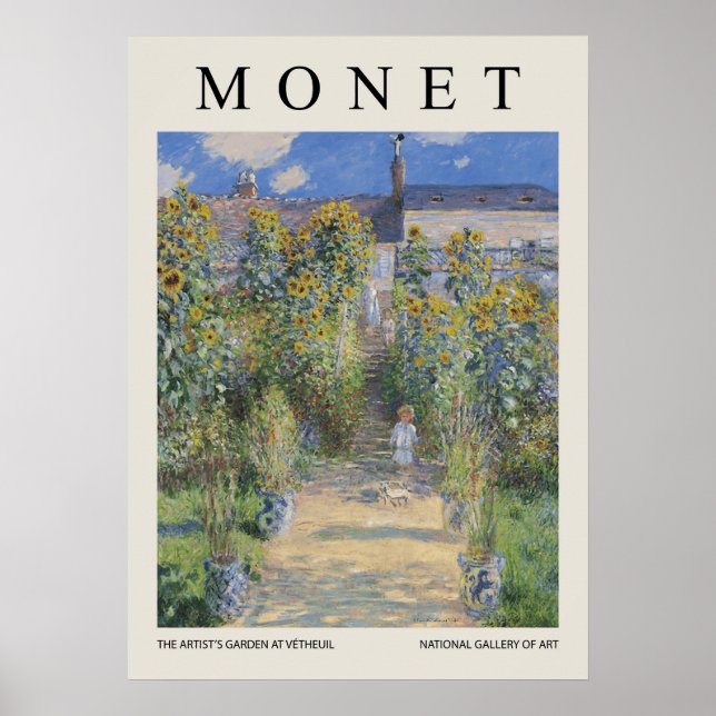 Póster The Artists Garden At Vetheuil (Frente)