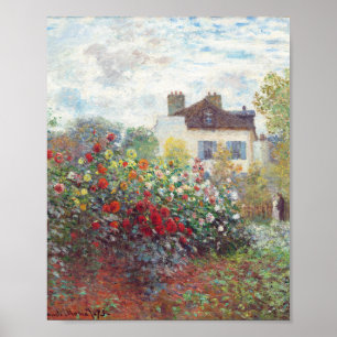 Póster The Artist's Garden in Argenteuil by Claude Monet