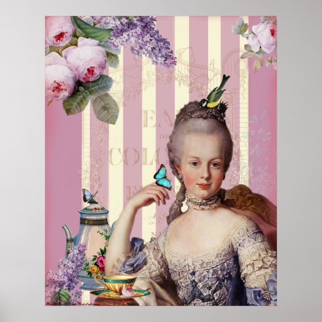 Póster Thé au Petit Trianon - rosa (Frente)