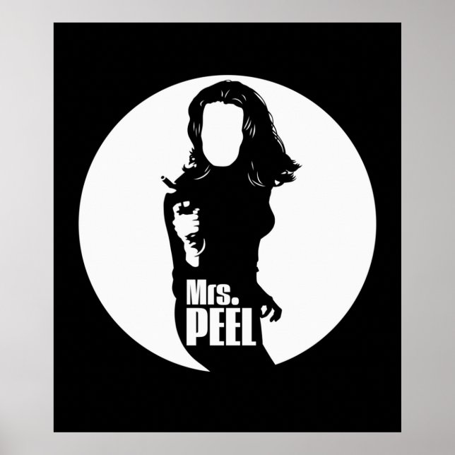 Póster The Avengers tv Mrs Peel white (Frente)