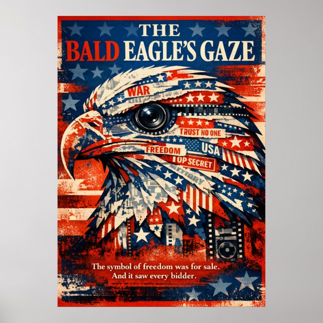 Póster The Bald Eagle’s Gaze Patriot Art (Frente)