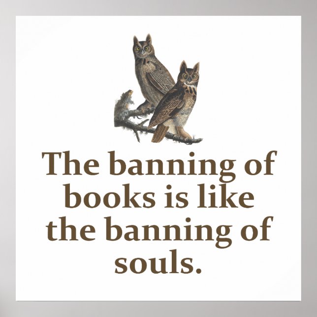 Póster The Banning Of Books - Education Quote   (Frente)