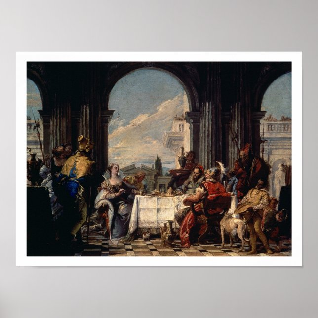 Póster The Banquet of Anthony and Cleopatra, c.1744 (oil (Frente)