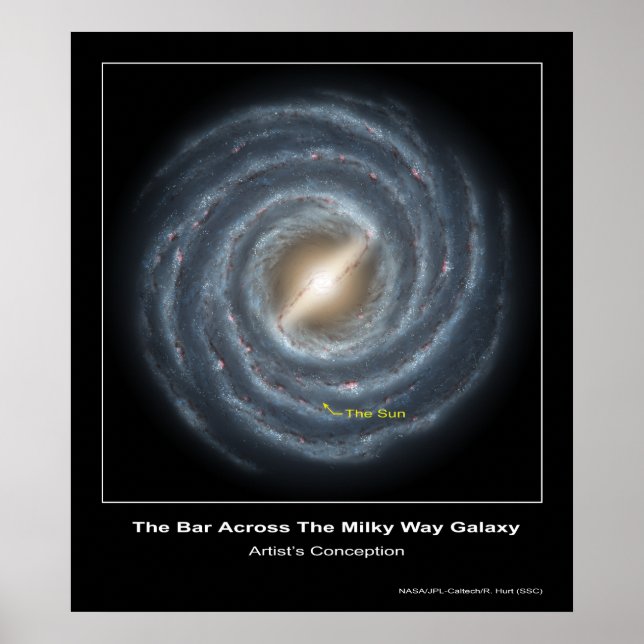 Póster The Bar Across the Milky Way Galaxy - Artist's Con (Frente)