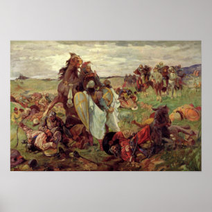 Póster The Battle between Russians and Tatars, 1916
