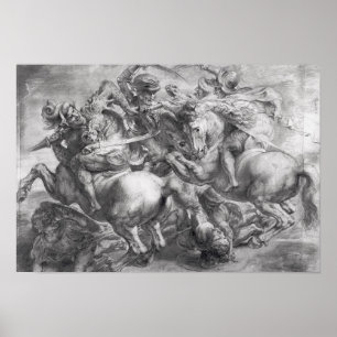 Póster The Battle of Anghiari after Leonardo da Vinci