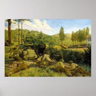 Póster The Battle of Mortain by Keith Rocco Print