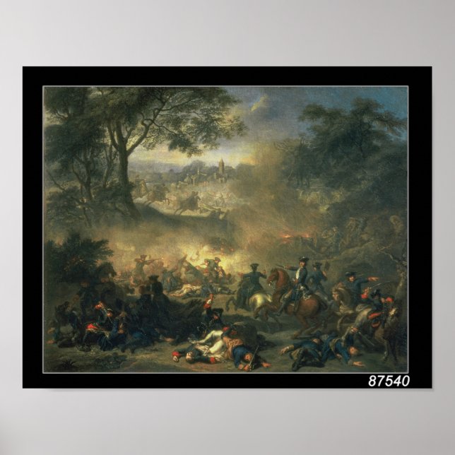 Póster The Battle of Poltava in 1709, 1717 (Frente)