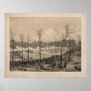 Póster The Battle of Shiloh by Alfred E. Mathews (1862)