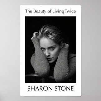 Póster The Beauty Of Living Twice Sharon Stone Book Cover