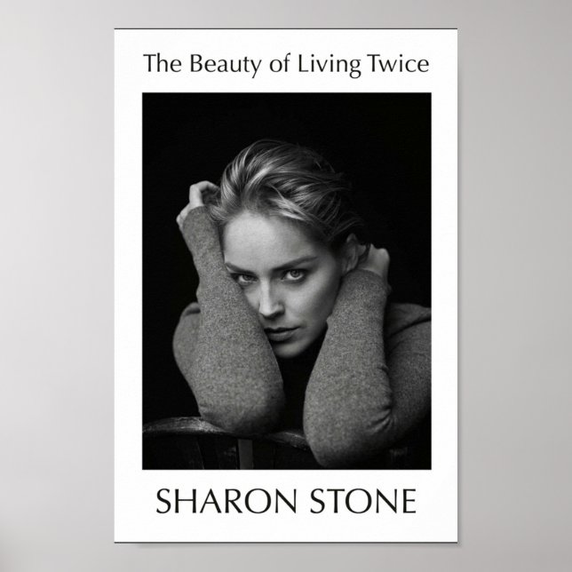 Póster The Beauty Of Living Twice Sharon Stone Book Cover (Frente)