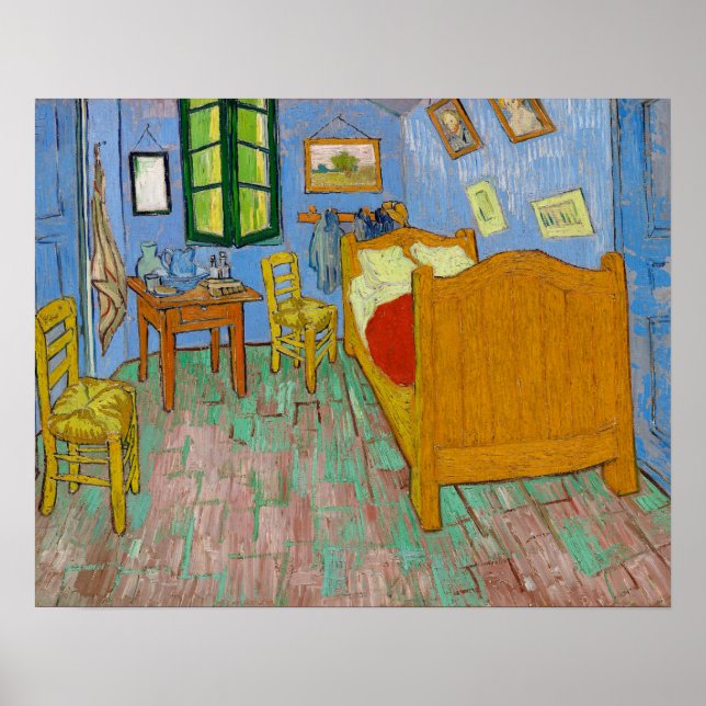 Póster The Bedroom (1889) by Vincent Van Gogh (Frente)