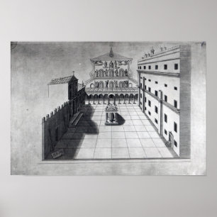 Póster The Belvedere Court in Old St. Peter's Rome