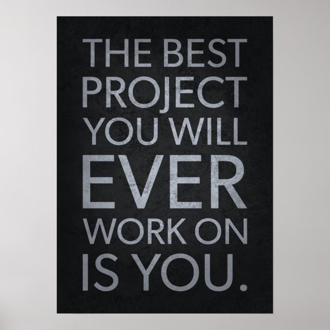 Póster The Best Project Is YOU - Motivational  (Frente)