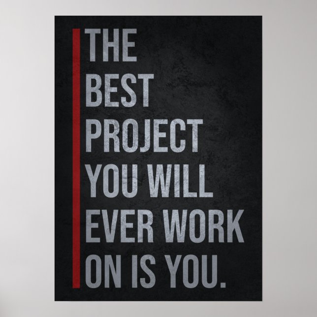 Póster The Best Project Is YOU - Motivational  Poster (Frente)