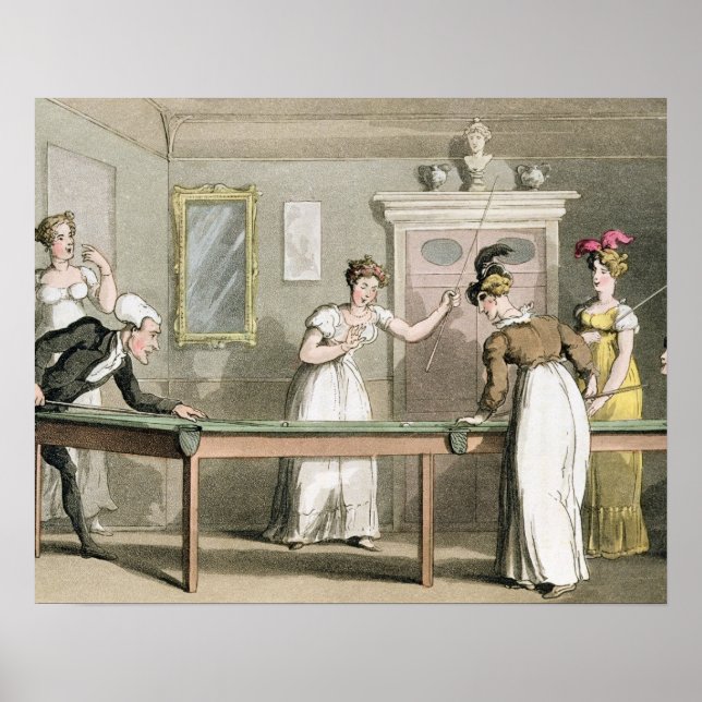 Póster The Billiard Table, de 'The Tour of Dr Syntax en (Frente)