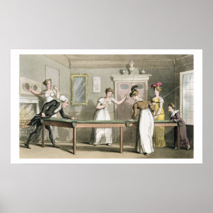 Póster The Billiard Table, de 'The Tour of Dr Syntax en
