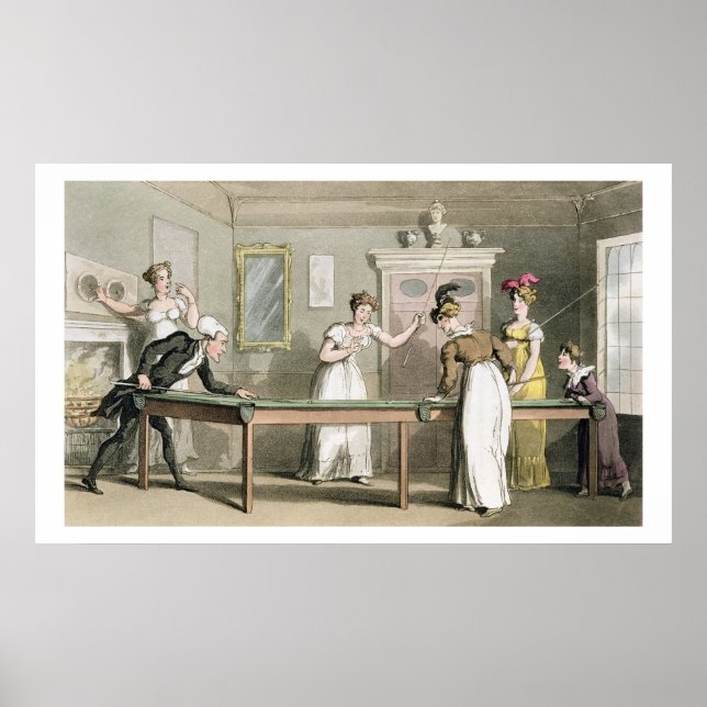 Póster The Billiard Table, de 'The Tour of Dr Syntax en (Frente)