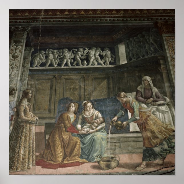 Póster The Birth of the Virgin, 1485-90 (Frente)