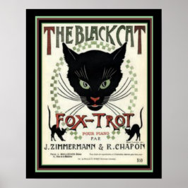 Póster "The Black Cat Fox Trot" 16 x 20 Print