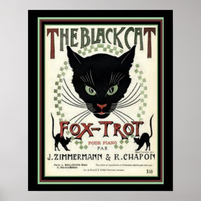 Póster "The Black Cat Fox Trot" 16 x 20 Print (Frente)