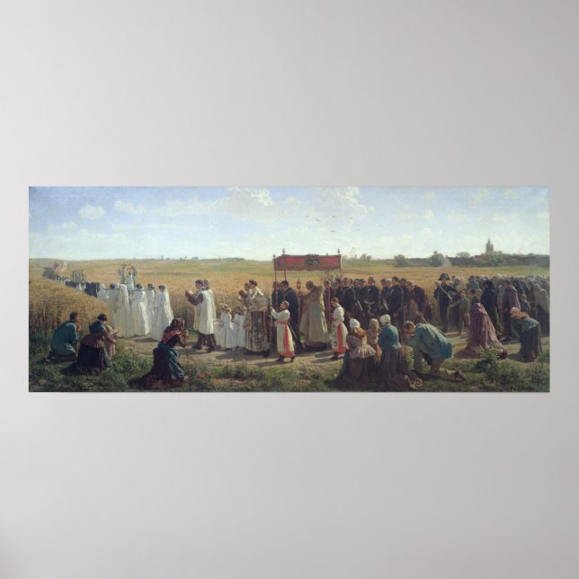 Póster The Blessing of the Wheat in the Artois, 1857 (Frente)