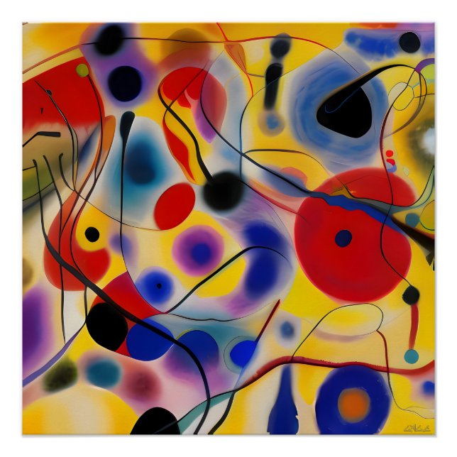 Póster The Blue 10 Abstract Meets Red 6 (Anverso)