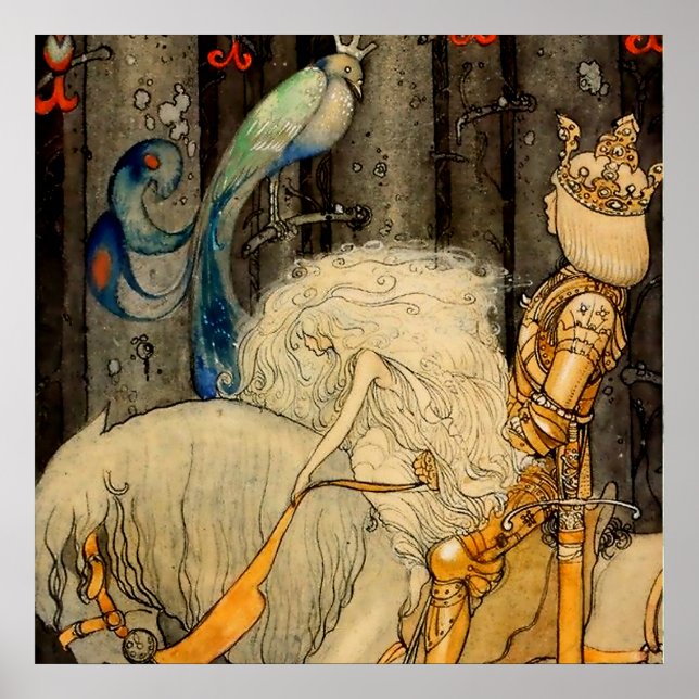 Póster "The Bluebird" por John Bauer (Frente)