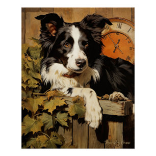 Póster The Border Collie Dog 001 - Odessa Leyendecker