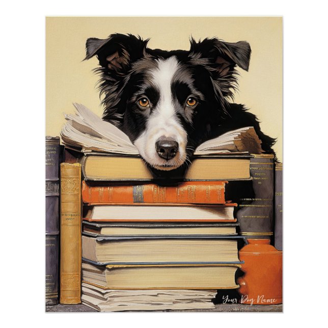 Póster The Border Collie Dog 003 - Odessa Leyendecker (Anverso)