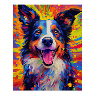 Póster The Border Collie Dog 003 - Zetton Ziana