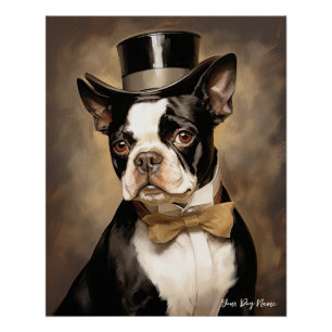 Póster The Boston Terrier Dog 001 - Odessa Leyendecker