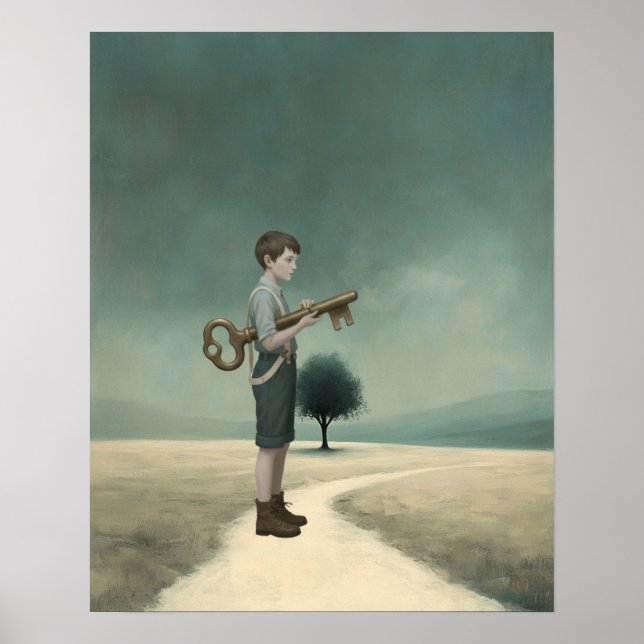 Póster The Boy & His Key | Surreal Storybook (Frente)