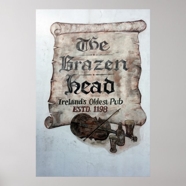 Póster The Brazen Head pub, Dublín, Irlanda (Frente)