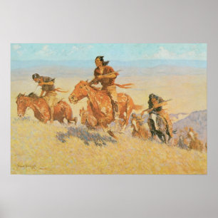 Póster The Buffalo Runners, Big Horn Basin by Remington