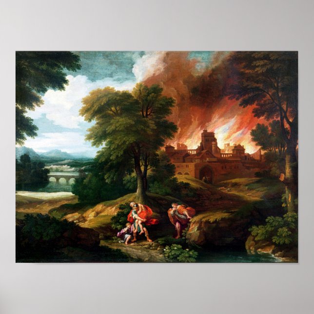 Póster The Burning of Troy (Frente)